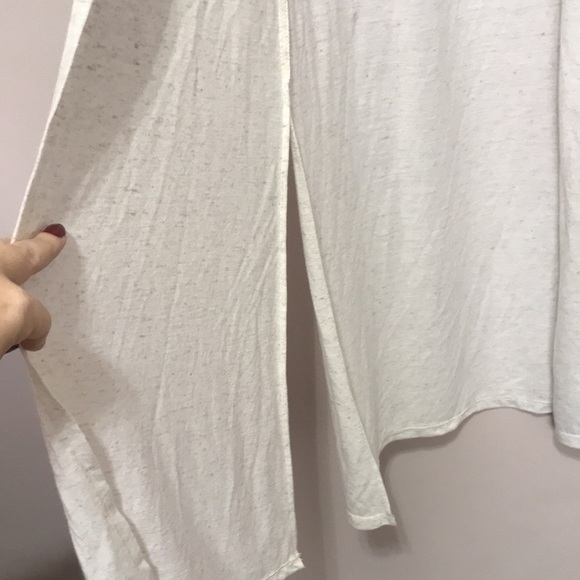 Only LONG DETAILED WAISTCOAT linen blend crochet lace vest cardigan XS - Picture 4 of 10